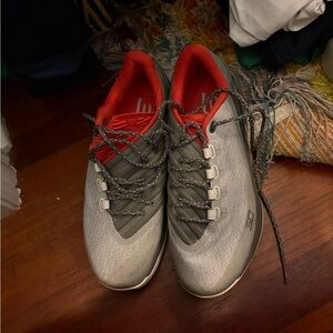 Under Armour Gray and Red Athletic Shoes